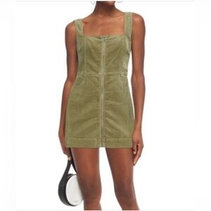 Alice + Olivia Corduroy Olive Mini Dress